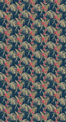 Roller blind for large window with interesting plant print