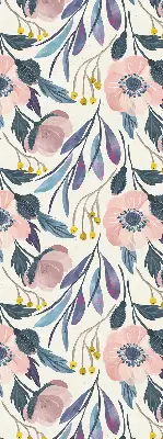 Roller blind with modern poppies print