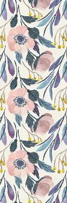 Roller blind with modern poppies print