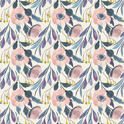 Modern roller blind Poppies