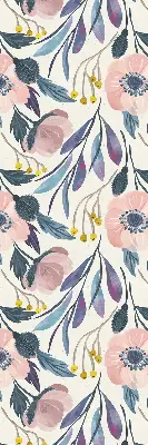 Roller blind with modern poppies print