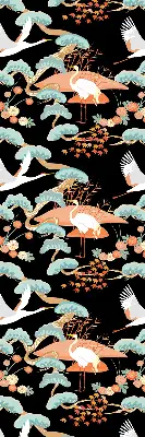 Flying heron roller blind for large windows
