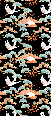 Roller blind for large window Flying heron