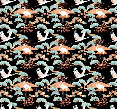 Roller blind for large window Flying heron
