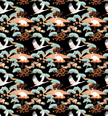 Roller blind for large window Flying heron
