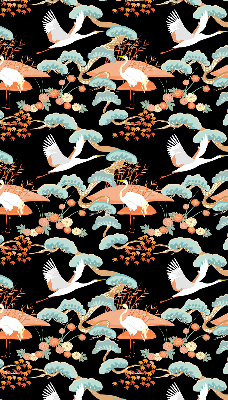 Roller blind for large window Flying heron