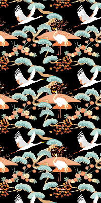 Roller blind for large window Flying heron