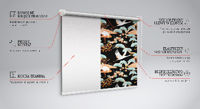 Roller blind for large window Flying heron