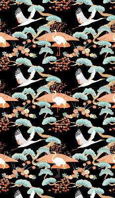 Roller blind for large window Flying heron