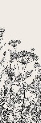 Fabric roller blind Gray flowers