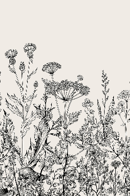 Fabric roller blind Gray flowers