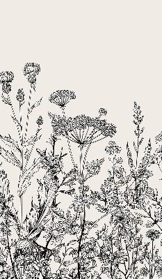 Fabric roller blind Gray flowers