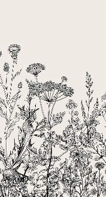 Fabric roller blind Gray flowers