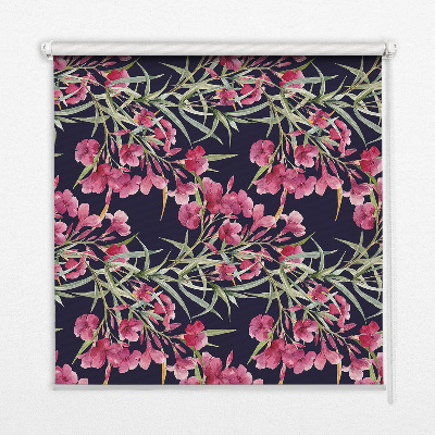 Modern roller blind with an exotic flower print