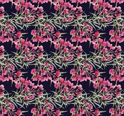 Modern roller blind with an exotic flower print