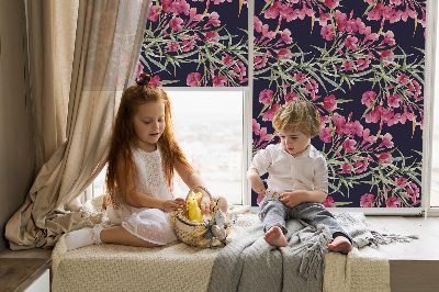 Modern roller blind Exotic flower