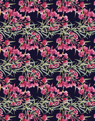 Modern roller blind with an exotic flower print