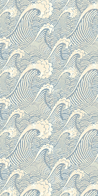 Roller blind for large window Water waves