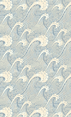 Roller blind for large window Water waves