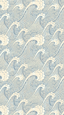 Roller blind for large window Water waves