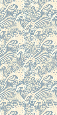 Roller blind for large window Water waves