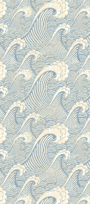 Roller blind for large window Water waves