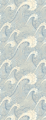 Roller blind for large window Water waves