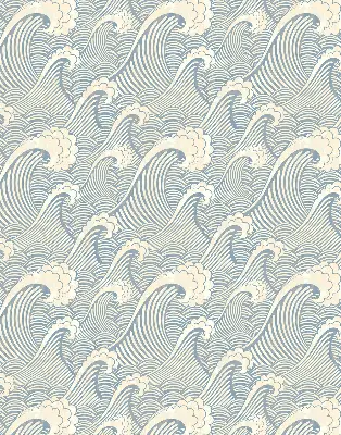 Roller blind for large window water waves print