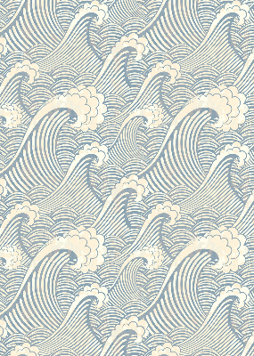 Roller blind for large window Water waves