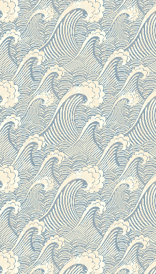 Roller blind for large window Water waves