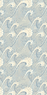 Roller blind for large window Water waves