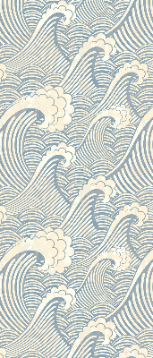 Roller blind for large window Water waves