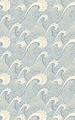 Roller blind for large window Water waves