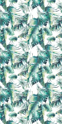 Fabric roller blind leaves pattern
