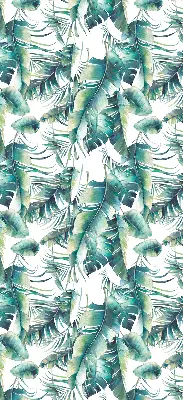 Fabric roller blind leaves pattern