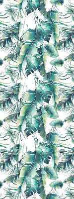 Fabric roller blind leaves pattern