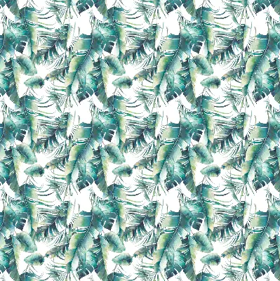 Fabric roller blind leaves pattern