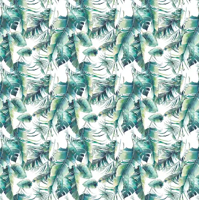 Fabric roller blind leaves pattern
