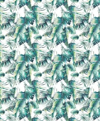 Fabric roller blind leaves pattern