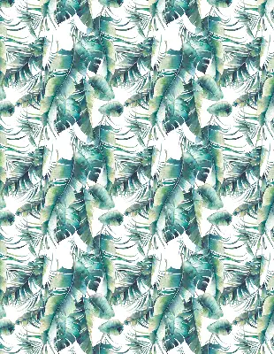 Fabric roller blind leaves pattern