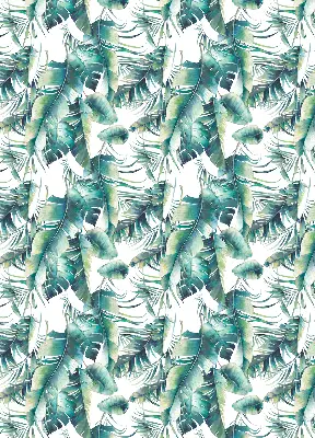 Fabric roller blind leaves pattern