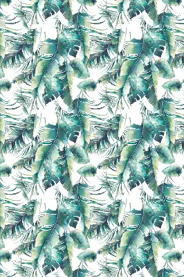 Fabric roller blind leaves pattern
