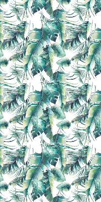 Fabric roller blind leaves pattern