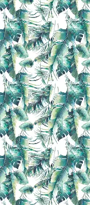 Fabric roller blind leaves pattern