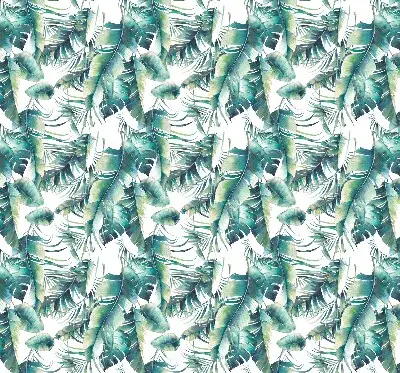 Fabric roller blind leaves pattern