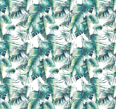 Fabric roller blind leaves pattern