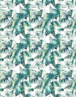 Fabric roller blind leaves pattern