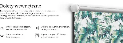 Fabric roller blind leaves pattern