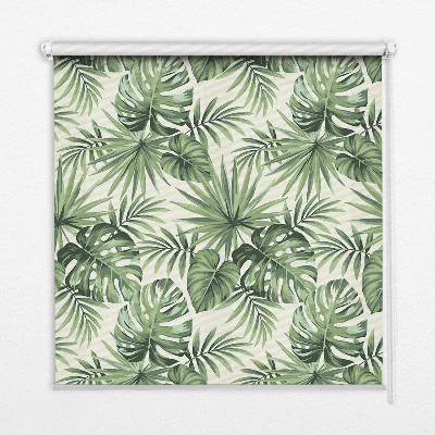 Modern roller blind with varying leaves pattern