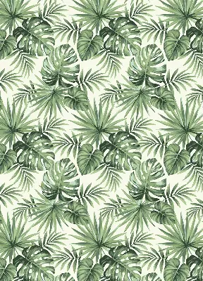Modern roller blind with varying leaves pattern